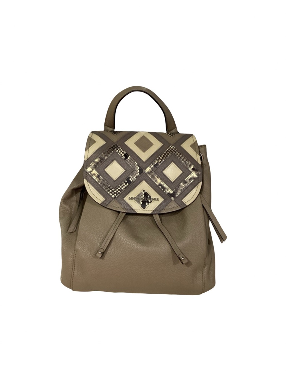 Michael Kors Riley LG Leather Backpack in Taupe Color EUC 84
